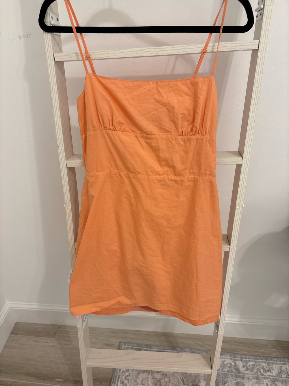 Sunset Orange Spaghetti Strap Mini Dress